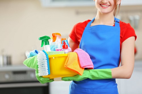 Communal entrance cleaning service in Chelsea apartment building