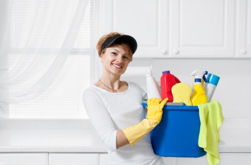 Local cleaning team preparing a Chelsea property for handover