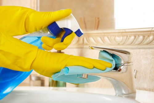 Professional deep cleaning of a fabric sofa in a Chelsea apartment