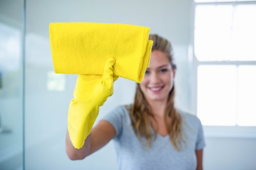 Detailed after builders cleaning of kitchen surfaces and fittings in Chelsea