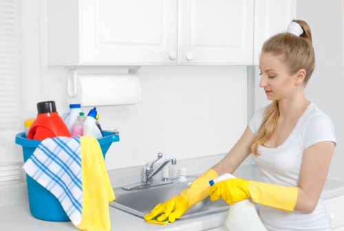 Deep cleaning of a bathroom in a Chelsea property with attention to detail