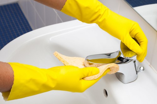 End of tenancy cleaning team working in a Chelsea rental property